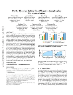 On the Theories Behind Hard Negative Sampling for Recommendation