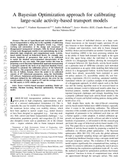 A Bayesian Optimization approach for calibrating large-scale
  activity-based transport models