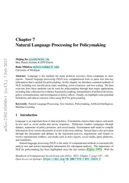 Natural Language Processing for Policymaking