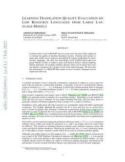 Learning Translation Quality Evaluation on Low Resource Languages from
  Large Language Models