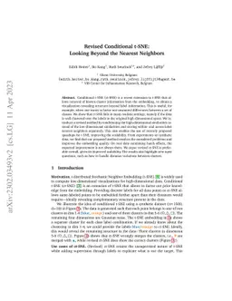 Revised Conditional t-SNE: Looking Beyond the Nearest Neighbors
