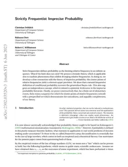 Strictly Frequentist Imprecise Probability