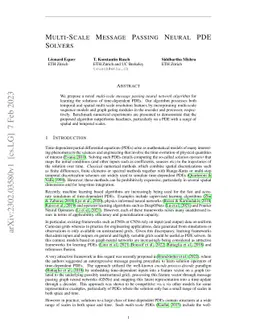 Multi-Scale Message Passing Neural PDE Solvers