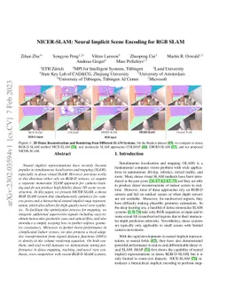 NICER-SLAM: Neural Implicit Scene Encoding for RGB SLAM