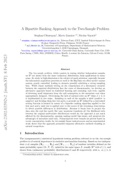A Bipartite Ranking Approach to the Two-Sample Problem