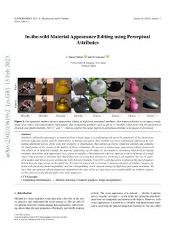 In-the-wild Material Appearance Editing using Perceptual Attributes