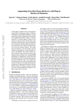 Augmenting Zero-Shot Dense Retrievers with Plug-in Mixture-of-Memories