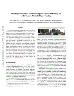 Standing Between Past and Future: Spatio-Temporal Modeling for
  Multi-Camera 3D Multi-Object Tracking