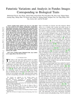 Futuristic Variations and Analysis in Fundus Images Corresponding to
  Biological Traits