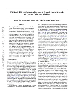 ED-Batch: Efficient Automatic Batching of Dynamic Neural Networks via
  Learned Finite State Machines