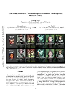 Zero-shot Generation of Coherent Storybook from Plain Text Story using
  Diffusion Models