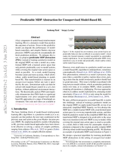 Predictable MDP Abstraction for Unsupervised Model-Based RL