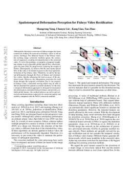 Spatiotemporal Deformation Perception for Fisheye Video Rectification