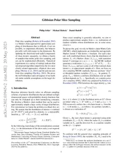 Gibbsian polar slice sampling