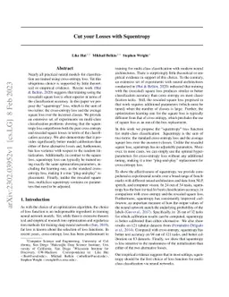 Cut your Losses with Squentropy