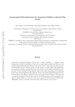 Learning-based Online Optimization for Autonomous Mobility-on-Demand
  Fleet Control
