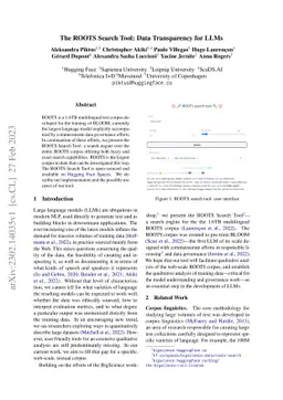 The ROOTS Search Tool: Data Transparency for LLMs