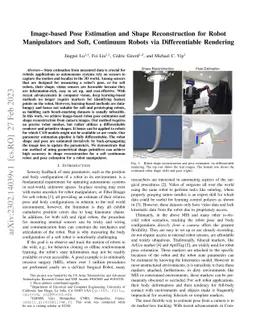 Image-based Pose Estimation and Shape Reconstruction for Robot
  Manipulators and Soft, Continuum Robots via Differentiable Rendering