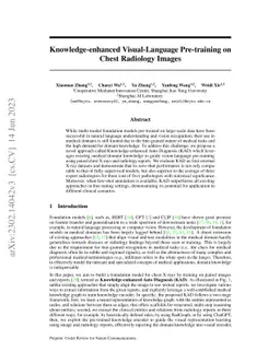 Knowledge-enhanced Visual-Language Pre-training on Chest Radiology
  Images