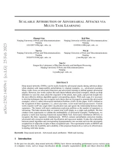 Scalable Attribution of Adversarial Attacks via Multi-Task Learning