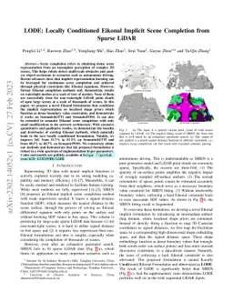 LODE: Locally Conditioned Eikonal Implicit Scene Completion from Sparse
  LiDAR