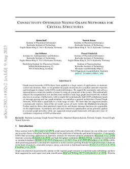 Connectivity Optimized Nested Graph Networks for Crystal Structures