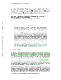 Layer Grafted Pre-training: Bridging Contrastive Learning And Masked
  Image Modeling For Label-Efficient Representations