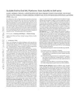 Scalable End-to-End ML Platforms: from AutoML to Self-serve