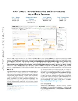 GAM Coach: Towards Interactive and User-centered Algorithmic Recourse