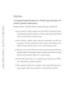 A Language-Guided Benchmark for Weakly Supervised Open Vocabulary
  Semantic Segmentation