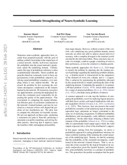 Semantic Strengthening of Neuro-Symbolic Learning