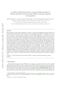 A unified scalable framework for causal sweeping strategies for
  Physics-Informed Neural Networks (PINNs) and their temporal decompositions