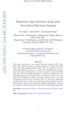 Sequential edge detection using joint hierarchical Bayesian learning