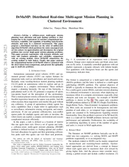 DrMaMP: Distributed Real-time Multi-agent Mission Planning in Cluttered
  Environment