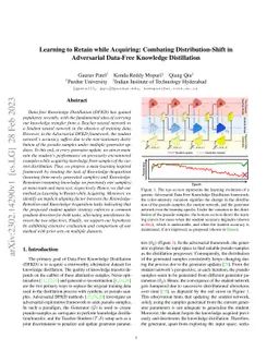 Learning to Retain while Acquiring: Combating Distribution-Shift in
  Adversarial Data-Free Knowledge Distillation