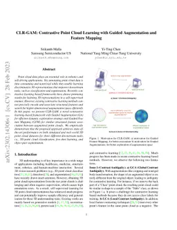 CLR-GAM: Contrastive Point Cloud Learning with Guided Augmentation and
  Feature Mapping