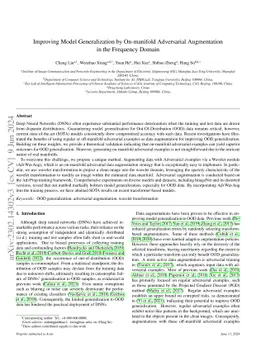 Improving Model Generalization by On-manifold Adversarial Augmentation
  in the Frequency Domain