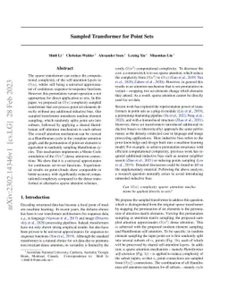 Sampled Transformer for Point Sets