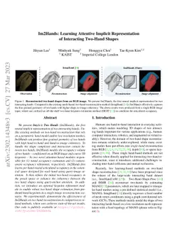 Im2Hands: Learning Attentive Implicit Representation of Interacting
  Two-Hand Shapes