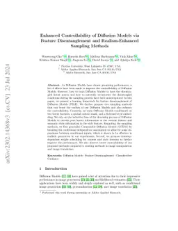 Enhanced Controllability of Diffusion Models via Feature Disentanglement and Realism-Enhanced Sampling Methods
