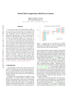 Neural Video Compression with Diverse Contexts