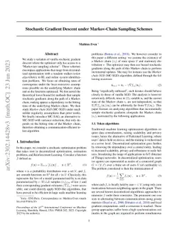 Stochastic Gradient Descent under Markovian Sampling Schemes
