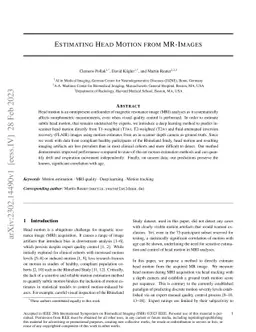 Estimating Head Motion from MR-Images