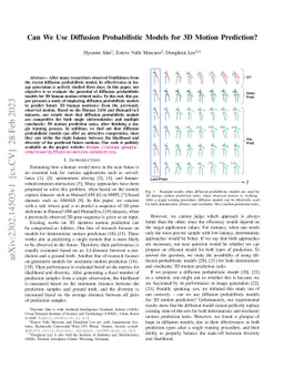 Can We Use Diffusion Probabilistic Models for 3D Motion Prediction?