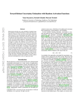 Toward Robust Uncertainty Estimation with Random Activation Functions