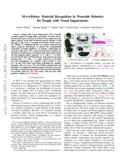 MateRobot: Material Recognition in Wearable Robotics for People with
  Visual Impairments