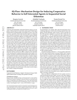 IQ-Flow: Mechanism Design for Inducing Cooperative Behavior to
  Self-Interested Agents in Sequential Social Dilemmas