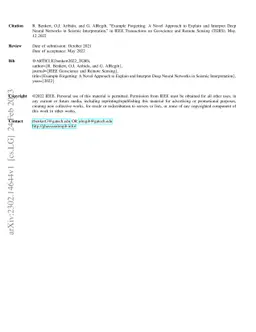 Example Forgetting: A Novel Approach to Explain and Interpret Deep
  Neural Networks in Seismic Interpretation