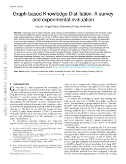 Graph-based Knowledge Distillation: A survey and experimental evaluation
