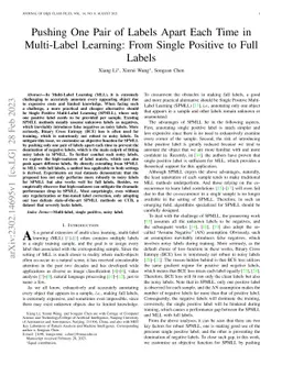 Pushing One Pair of Labels Apart Each Time in Multi-Label Learning: From
  Single Positive to Full Labels